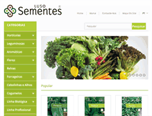 Tablet Screenshot of lusosementes.pt